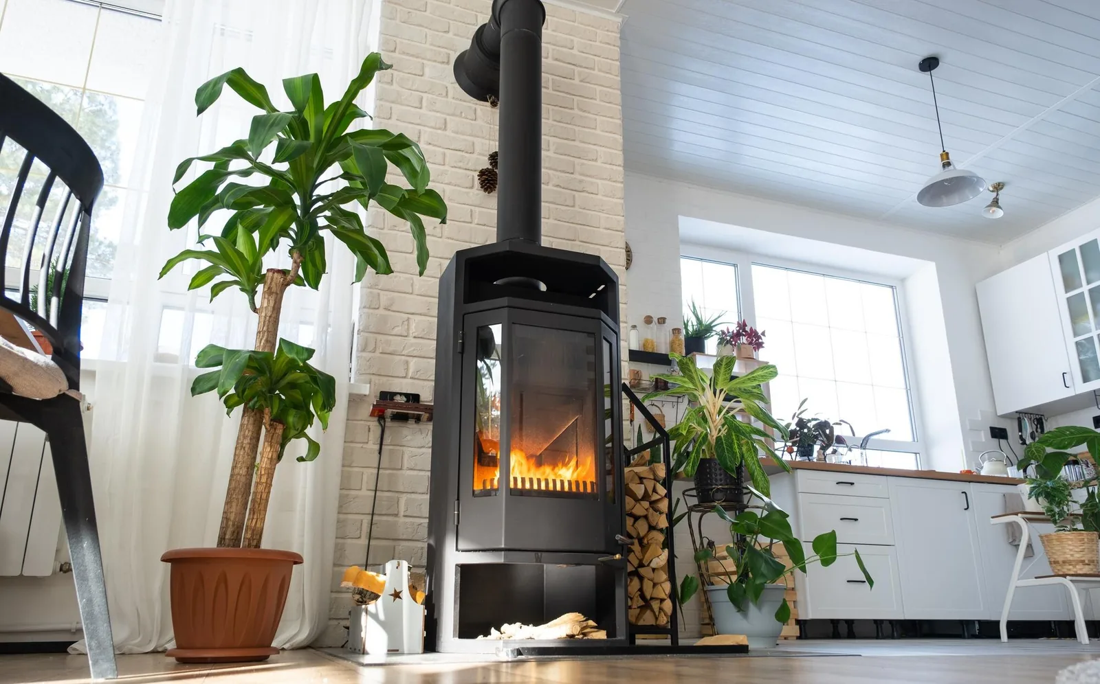 Chaudière à bois pour sécuriser un installation intérieur